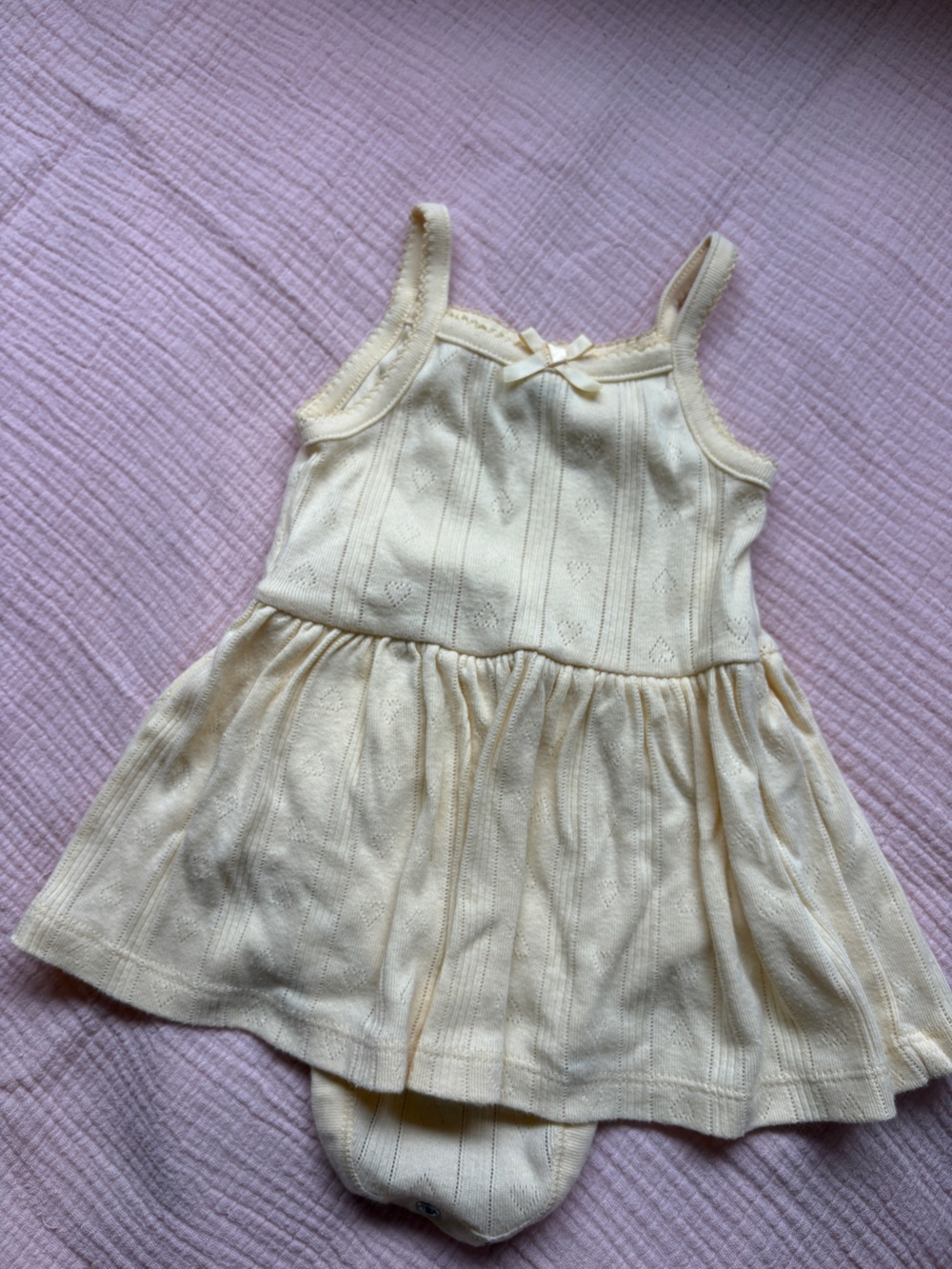 Old Navy butter yellow  Knit Tank Dress for baby girl  6-12 months